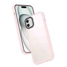 For iPhone 11 Frame Two Color Lens Ring TPU Phone Case(Pink) - 1