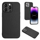 For iPhone 15 Pro Max R20 Leather Pattern Phone Single Case(Black) - 1