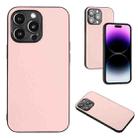 For iPhone 15 Pro R20 Leather Pattern Phone Single Case(Pink) - 1