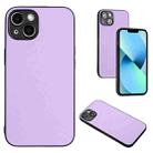 For iPhone 14 Plus R20 Leather Pattern Phone Single Case(Purple) - 1