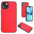 For iPhone 14 Plus R20 Leather Pattern Phone Single Case(Red) - 1