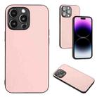 For iPhone 14 Pro R20 Leather Pattern Phone Single Case(Pink) - 1