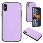 For iPhone XS / X R20 Leather Pattern Phone Single Case(Purple) - 1