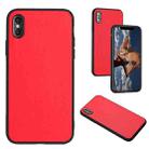 For iPhone XS / X R20 Leather Pattern Phone Single Case(Red) - 1