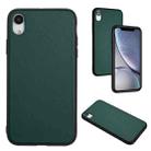 For iPhone XR R20 Leather Pattern Phone Single Case(Green) - 1