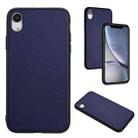For iPhone XR R20 Leather Pattern Phone Single Case(Blue) - 1