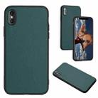 For iPhone XS Max R20 Leather Pattern Phone Single Case(Green) - 1