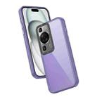 For Huawei P60 Frame Two Color Lens Ring TPU Phone Case(Purple) - 1