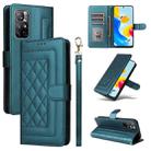 For Xiaomi Redmi Note 11 5G Diamond Lattice Leather Flip Phone Case(Green) - 1