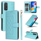 For Xiaomi Redmi Note 11s / 12s Diamond Lattice Leather Flip Phone Case(Mint Green) - 1