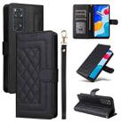 For Xiaomi Redmi Note 11s / 12s Diamond Lattice Leather Flip Phone Case(Black) - 1