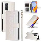 For Xiaomi Redmi Note 11 Pro Global Diamond Lattice Leather Flip Phone Case(White) - 1