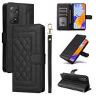 For Xiaomi Redmi Note 11 Pro Global Diamond Lattice Leather Flip Phone Case(Black) - 1