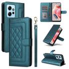 For Xiaomi Redmi Note 12 4G Diamond Lattice Leather Flip Phone Case(Green) - 1