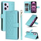 For Xiaomi Redmi Note 12 Pro 5G Diamond Lattice Leather Flip Phone Case(Mint Green) - 1