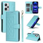 For Xiaomi Redmi Note 12 Pro+ Diamond Lattice Leather Flip Phone Case(Mint Green) - 1