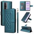 For Xiaomi Poco F5 Pro Diamond Lattice Leather Flip Phone Case(Green) - 1