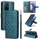 For Xiaomi 11T / 11T Pro Diamond Lattice Leather Flip Phone Case(Green) - 1