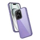 For vivo Y16 Frame Two Color Lens Ring TPU Phone Case(Purple) - 1