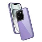 For vivo Y35 4G Frame Two Color Lens Ring TPU Phone Case(Purple) - 1