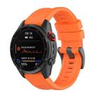 For Garmin Fenix 7X 22mm Quick Release Silicone Watch Band(Orange) - 1