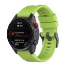 For Garmin Fenix 7X 22mm Quick Release Silicone Watch Band(Green) - 1