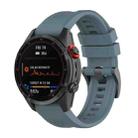 For Garmin Fenix 7 22mm Quick Release Silicone Watch Band(Navy Blue) - 1