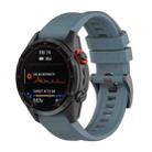 For Garmin Fenix 5 22mm Quick Release Silicone Watch Band(Navy Blue) - 1