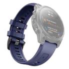 For Garmin Fenix 5 26mm Quick Release Silicone Watch Band(Dark Blue) - 1