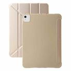 For iPad Air 11 2024 TPU Deformation Flip Leather Tablet Case with Holder(Gold) - 1