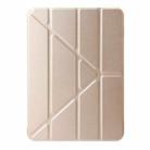 For iPad Air 11 2024 TPU Deformation Flip Leather Tablet Case with Holder(Gold) - 2