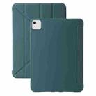 For iPad Air 11 2024 TPU Deformation Flip Leather Tablet Case with Holder(Dark Green) - 1