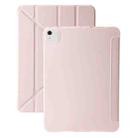 For iPad Air 11 2025 / 2024 TPU Deformation Flip Leather Tablet Case with Holder(Light Pink) - 1