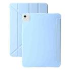 For iPad Air 11 2024 TPU Deformation Flip Leather Tablet Case with Holder(Sky Blue) - 1