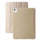 For iPad Air 13 2024 TPU Deformation Flip Leather Tablet Case with Holder(Gold) - 1