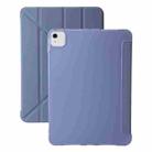 For iPad Air 13 2024 TPU Deformation Flip Leather Tablet Case with Holder(Purple) - 1