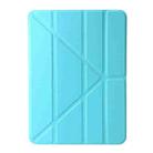 For iPad Air 13 2024 TPU Deformation Flip Leather Tablet Case with Holder(Mint Blue) - 2