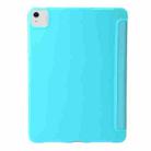 For iPad Air 13 2024 TPU Deformation Flip Leather Tablet Case with Holder(Mint Blue) - 3