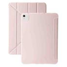 For iPad Air 13 2024 TPU Deformation Flip Leather Tablet Case with Holder(Light Pink) - 1