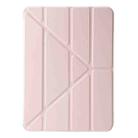 For iPad Air 13 2024 TPU Deformation Flip Leather Tablet Case with Holder(Light Pink) - 2