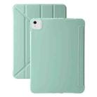 For iPad Air 13 2024 TPU Deformation Flip Leather Tablet Case with Holder(Mint Green) - 1