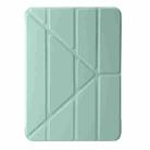 For iPad Air 13 2024 TPU Deformation Flip Leather Tablet Case with Holder(Mint Green) - 2