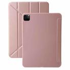 For iPad Pro 11 2024 TPU Deformation Flip Leather Tablet Case with Holder(Rose Gold) - 1