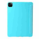 For iPad Pro 11 2024 TPU Deformation Flip Leather Tablet Case with Holder(Mint Blue) - 3