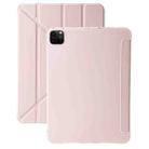 For iPad Pro 11 2024 TPU Deformation Flip Leather Tablet Case with Holder(Light Pink) - 1