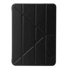 For iPad Pro 13 2024 TPU Deformation Flip Leather Tablet Case with Holder(Black) - 2