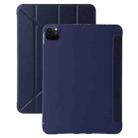 For iPad Pro 13 2024 TPU Deformation Flip Leather Tablet Case with Holder(Dark Blue) - 1