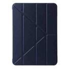 For iPad Pro 13 2024 TPU Deformation Flip Leather Tablet Case with Holder(Dark Blue) - 2