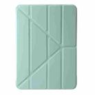 For iPad Pro 13 2024 TPU Deformation Flip Leather Tablet Case with Holder(Mint Green) - 2