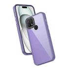 For OPPO A15 / A15s Frame Two Color Lens Ring TPU Phone Case(Purple) - 1